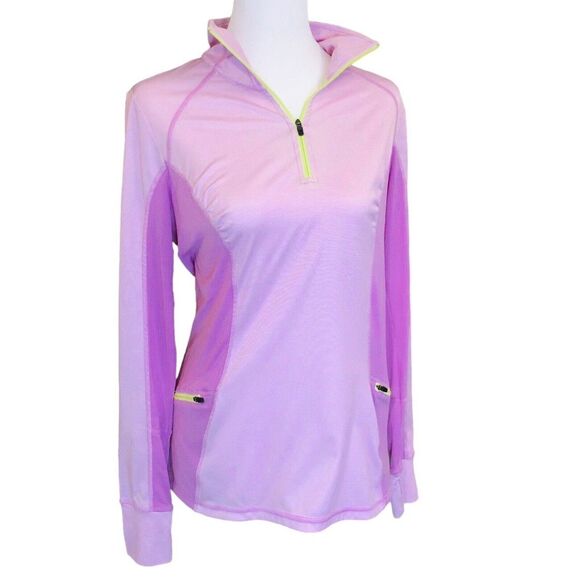 Xersion Light Pink Stripe 1/4 Zipper Women's Tennis Light Windbreaker Size (M) - Picture 5 of 7